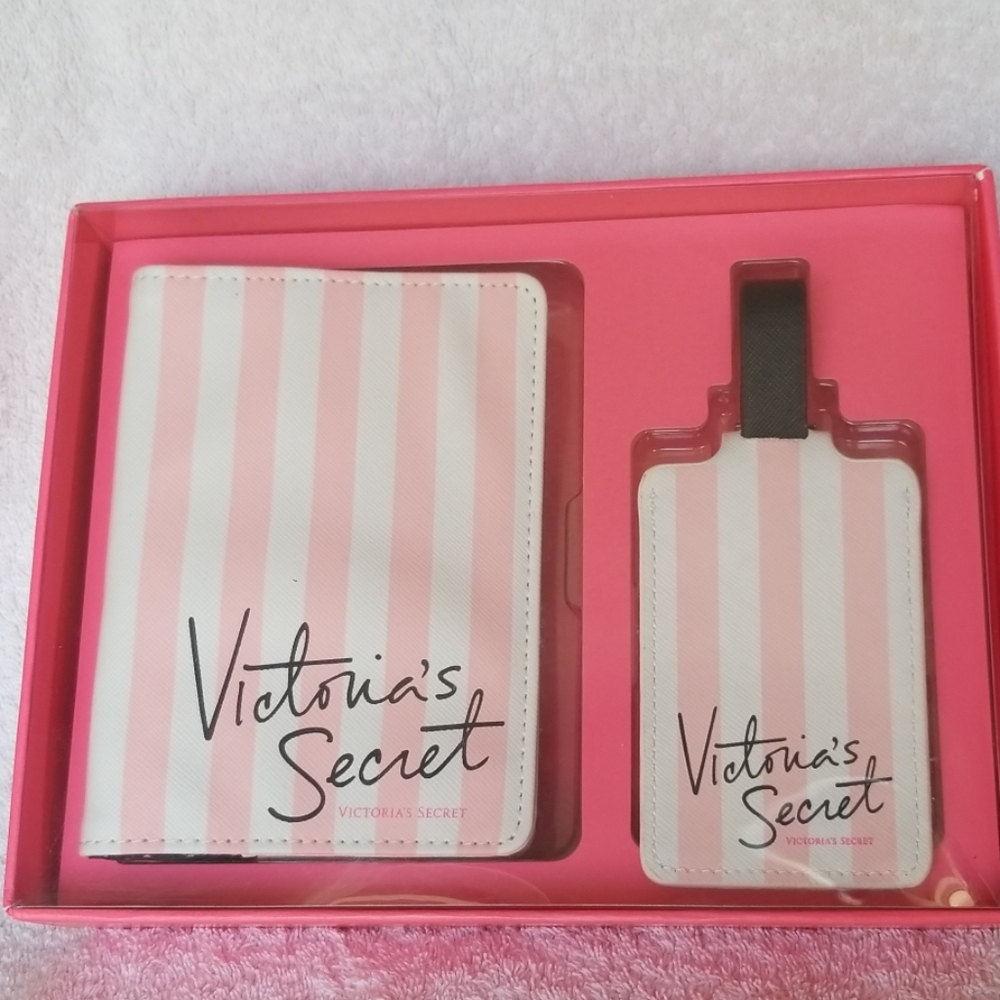 New Victoria's secret luggage tag and passport hol